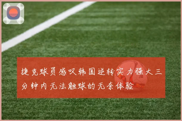 捷克球员感叹韩国逆转实力强大三分钟内无法触球的无奈体验